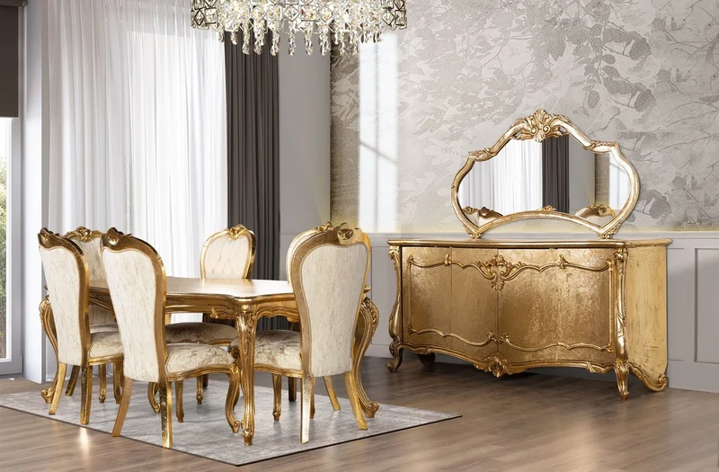 Casa Padrino Luxus Barock Esszimmer Stuhl Weiß / Gold - Barockstil Esszimmer Möbel