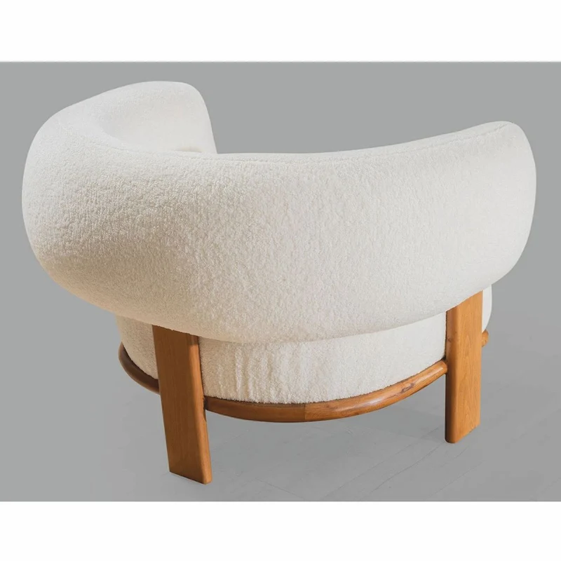 Casa Padrino Luxus Wohnzimmer & Hotel Sessel Weiß / Braun 100 x 80 x H. 70 cm - Luxus Möbel