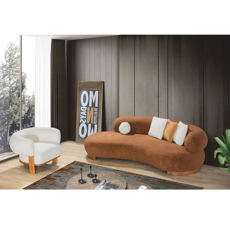 Casa Padrino Luxus Wohnzimmer & Hotel Sessel Weiß / Braun 100 x 80 x H. 70 cm - Luxus Möbel
