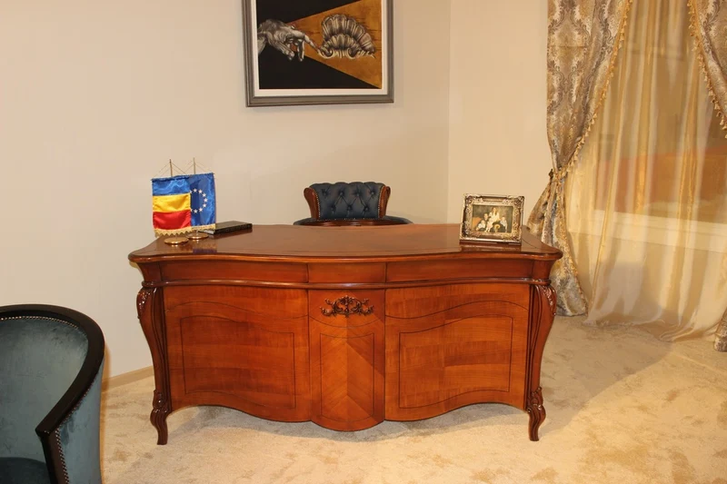 Casa Padrino Luxus Barock Schreibtisch Braun 166 cm - Barockstil Büro Möbel