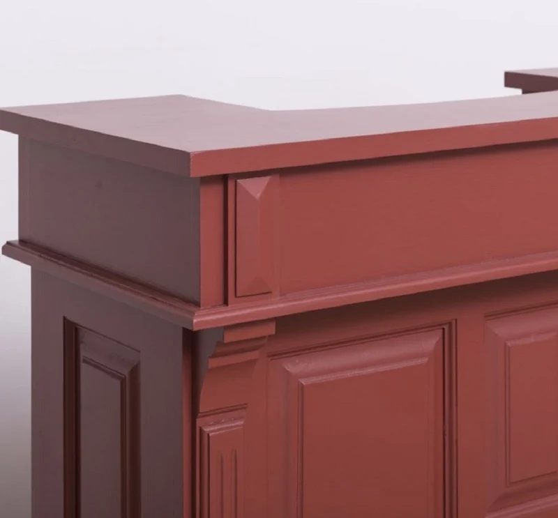 Casa Padrino Landhausstil Bar Theke Bordeauxrot 120 cm - Massive Bar Möbel