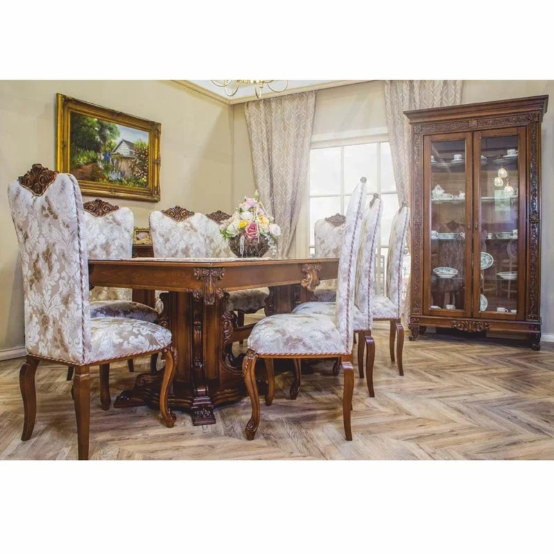 Casa Padrino Luxus Barock Esszimmer Stuhl Braun / Gold H. 120 cm - Barockstil Möbel