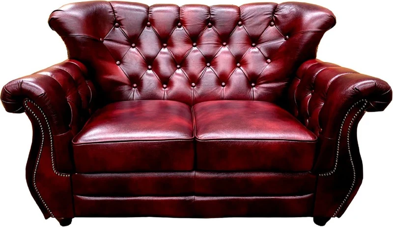 Casa Padrino Luxus Chesterfield Echtleder Wohnzimmer Set Bordeauxrot / Braun / Silber - 2 Leder Sofas & 1 Leder Sessel - Chesterfield Möbel - Wohnzimmer Möbel