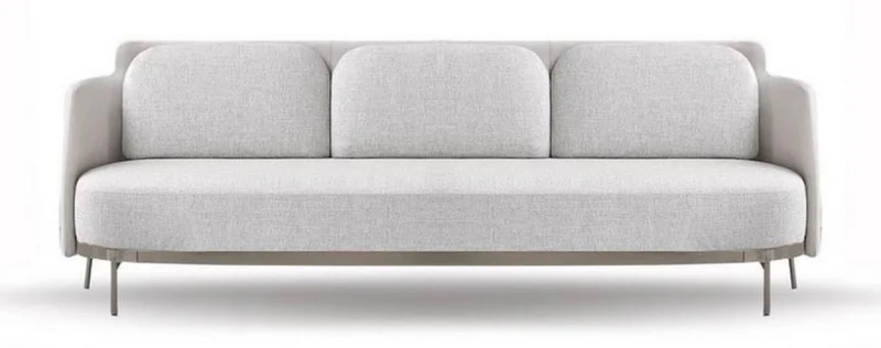 Casa Padrino Luxus 3er Sofa Grau / Bronze 220 cm - Wohnzimmer & Hotel Möbel