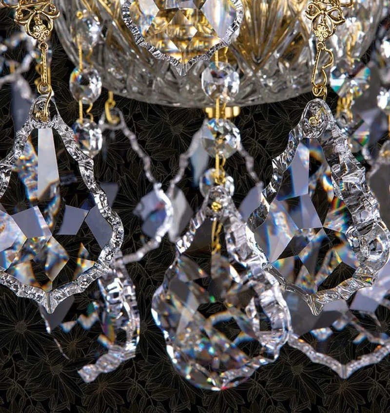 Casa Padrino Luxus Barock Kronleuchter mit böhmischen Kristallglas Gold Ø 60 cm