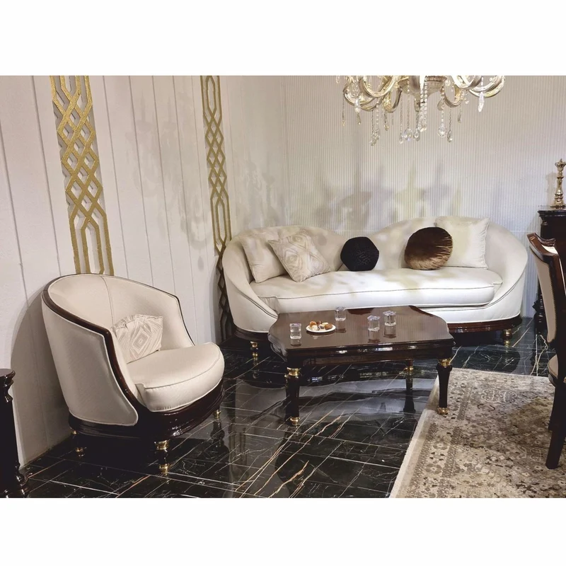 Casa Padrino Luxus Barock Couchtisch Dunkelbraun / Gold 118 cm - Barock Möbel