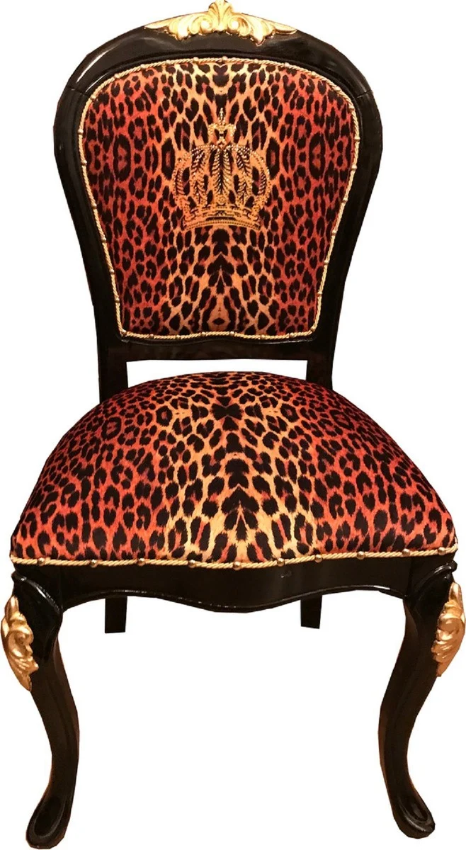 Pompöös by Casa Padrino Barock Luxus Esszimmer Set - Pompööser Barock Esstisch mit Glasplatte und 8 Stühlen mit Glitzersteinen designed by Harald Glööckler - Esszimmer Möbel im Barockstil