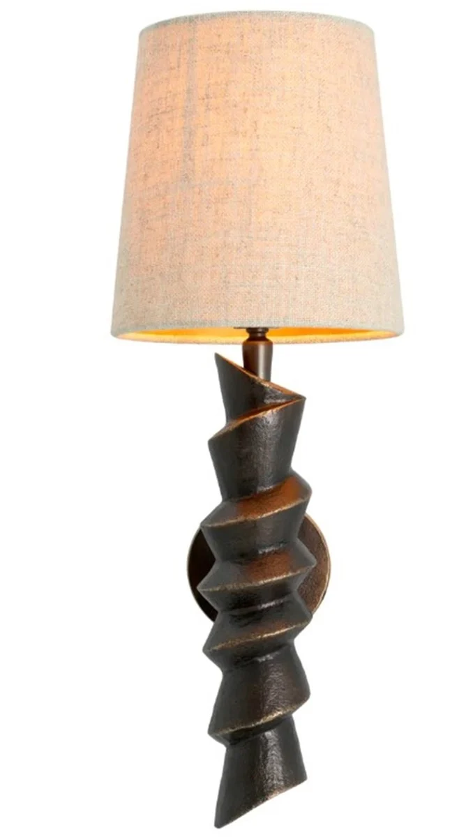 Casa Padrino Luxus Wandleuchte Bronze Finish B. 14,5 cm x T. 17 cm x H. 41,5 cm