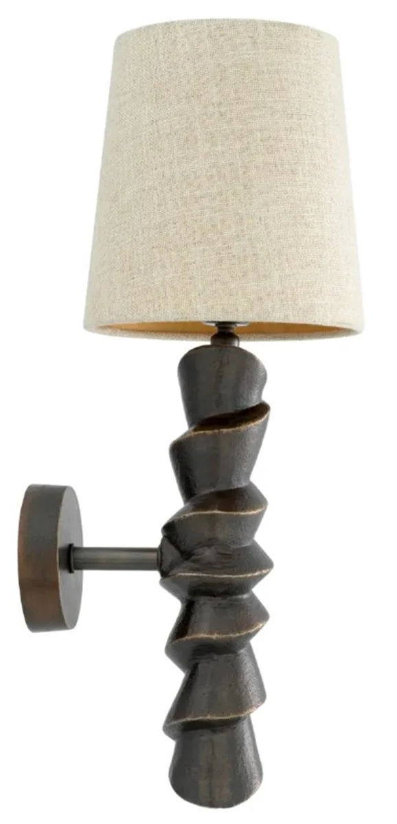 Casa Padrino Luxus Wandleuchte Bronze Finish B. 14,5 cm x T. 17 cm x H. 41,5 cm
