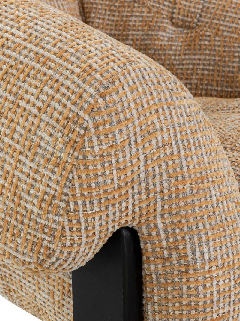 Casa Padrino Luxus Wohnzimmer & Hotel Sessel Beige / Schwarz H. 69 cm - Luxus Möbel