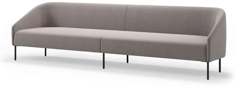 Casa Padrino Luxus Wohnzimmer & Hotel Sofa Grau / Schwarz 300 cm - Luxus Möbel