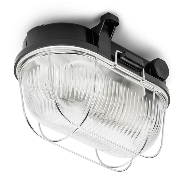 Källarlampa - Svart bakelit 100W, IP54