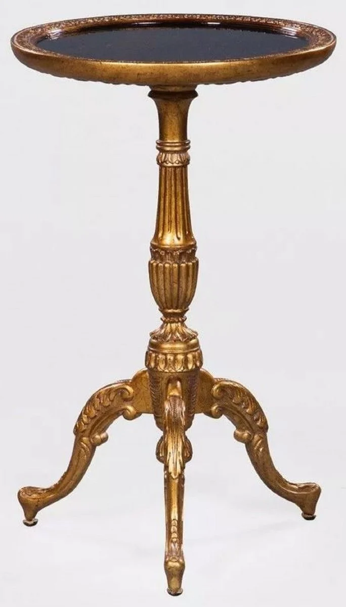Casa Padrino Luxus Barock Beistelltisch im chinesischen Stil Antik Gold / Schwarz - Barock Möbel