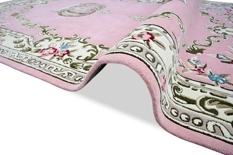 Pompöös by Casa Padrino Luxus Barock Teppich Krone von Harald Glööckler Rosa - Verschiedene Größen