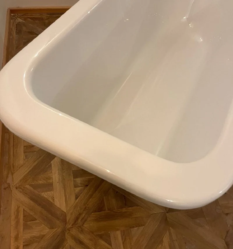 Casa Padrino Jugendstil Badewanne Weiß / Weiß 170 cm - Freistehende Retro Stil Badewanne