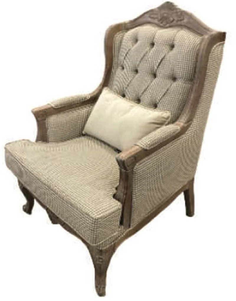 Pompöös by Casa Padrino Luxus Barock Ohrensessel Provence Beige / Braun - designed by Harald Glööckler