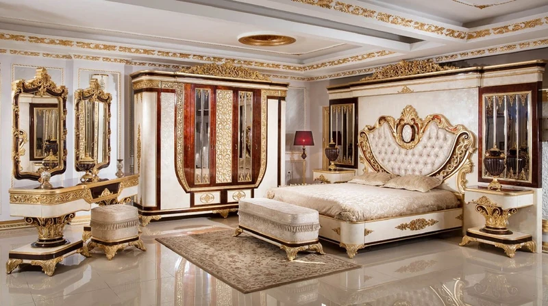 Casa Padrino Luxus Barock Spiegel Braun / Gold H. 130 cm - Barock Möbel