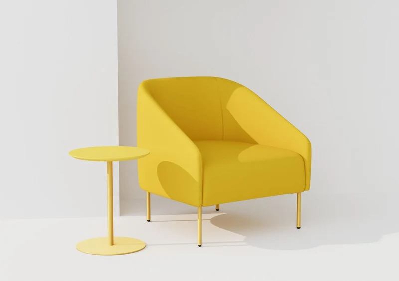 Casa Padrino Luxus Wohnzimmer Sessel Gelb H. 79 cm - Hotel Lobby Sessel