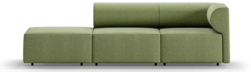 Casa Padrino Luxus Sofa Rechte Seite Grün 270 cm - Modulares Wohnzimmer Sofa - Luxus Wohnzimmer Möbel