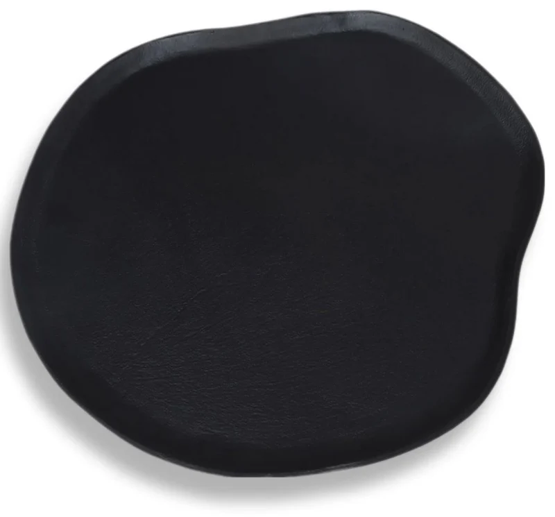 Casa Padrino Luxus Aluminium Tablett Matt Schwarz 60 cm - Deko Accessoires