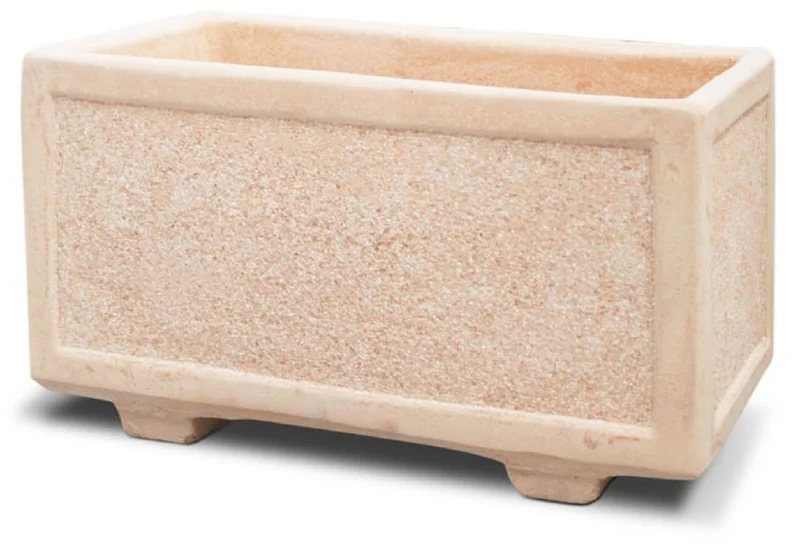 Casa Padrino Beton Blumenkübel Rosa 102 x 42 x H. 44 cm - Rechteckiger Beton Pflanzkübel