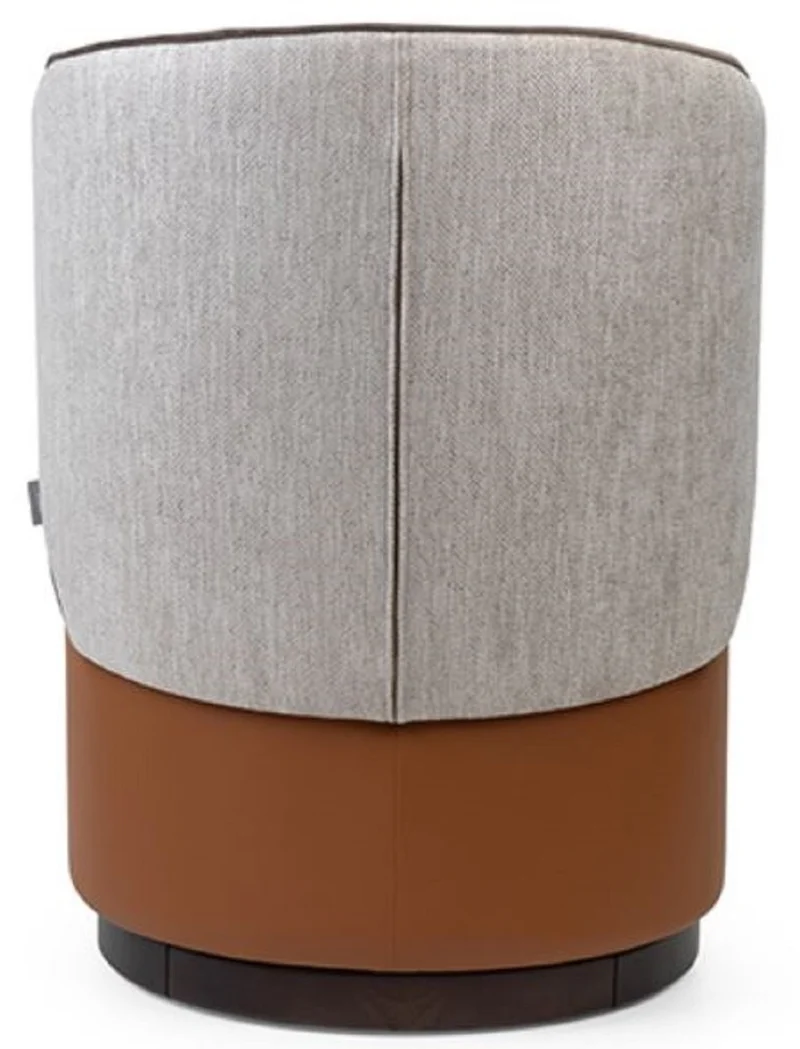 Casa Padrino Luxus Hocker Braun / Grau H. 78,5 cm - Luxus Wohnzimmer & Hotel Möbel