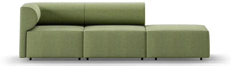 Casa Padrino Luxus Sofa Linke Seite Grün 270 cm - Modulares Wohnzimmer Sofa - Luxus Wohnzimmer Möbel