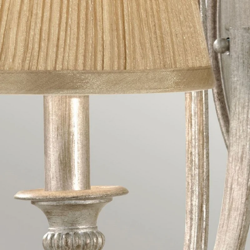 Casa Padrino Barock Wandleuchte Silber / Gold H. 39,1 cm - Wandleuchten im Barockstil