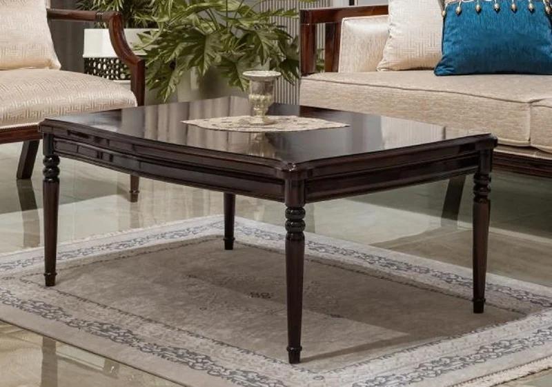 Casa Padrino Luxus Barock Couchtisch Dunkelbraun 117 cm