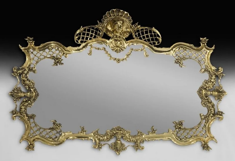 Casa Padrino Luxus Barock Bronze Spiegel Gold 110 cm - Barock Möbel