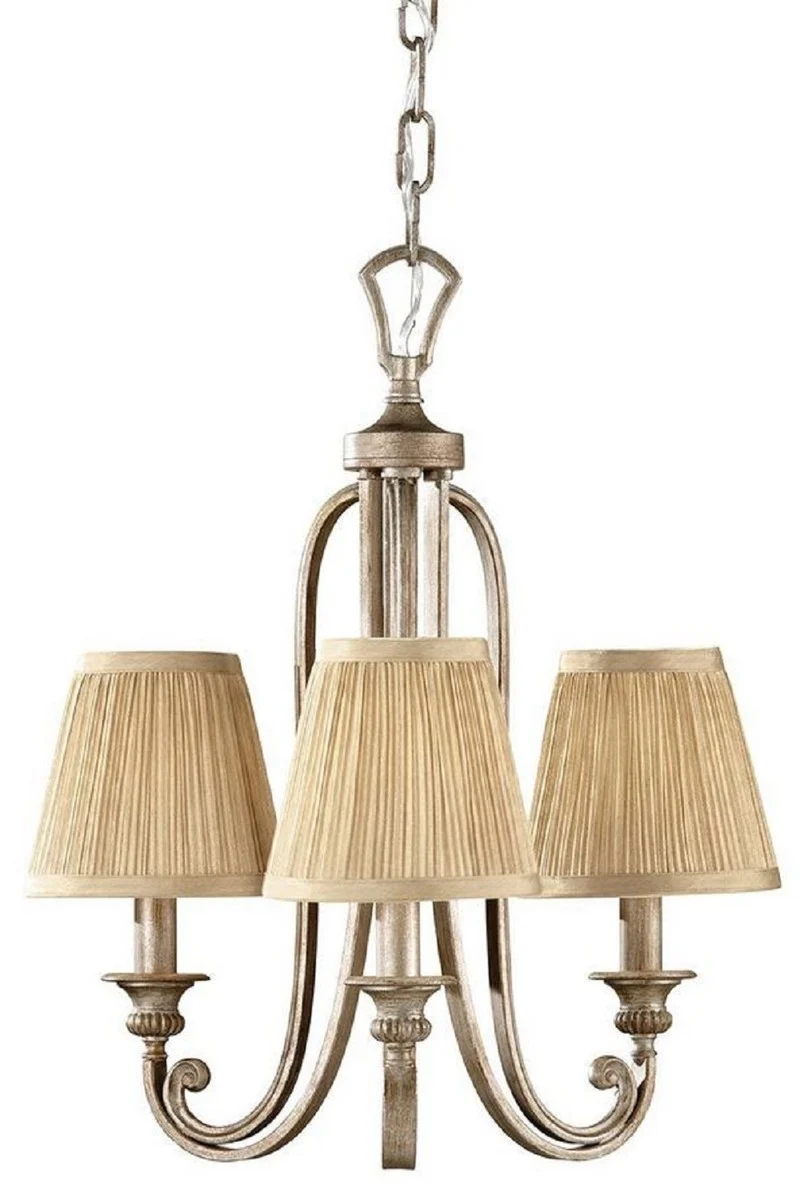 Casa Padrino Barock Kronleuchter Silber / Gold Ø 48,3 cm - Kronleuchter im Barockstil