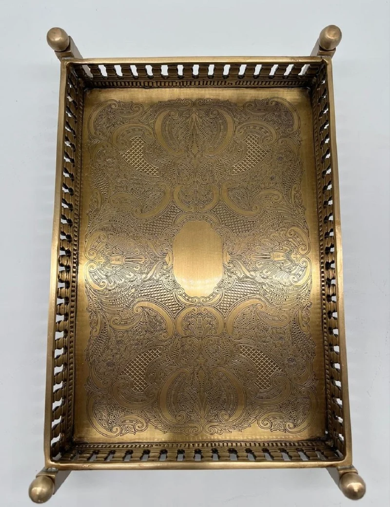 Casa Padrino Luxus Messing Serviertablett 32 cm