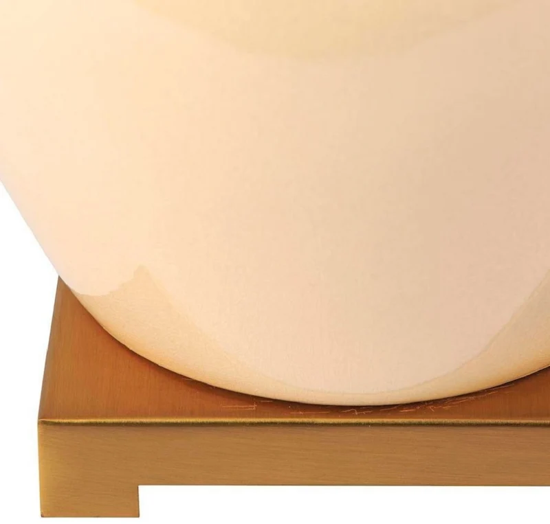 Casa Padrino Luxus Keramik Tischleuchte Creme / Gold / Weiß Ø 40 x H. 70 cm