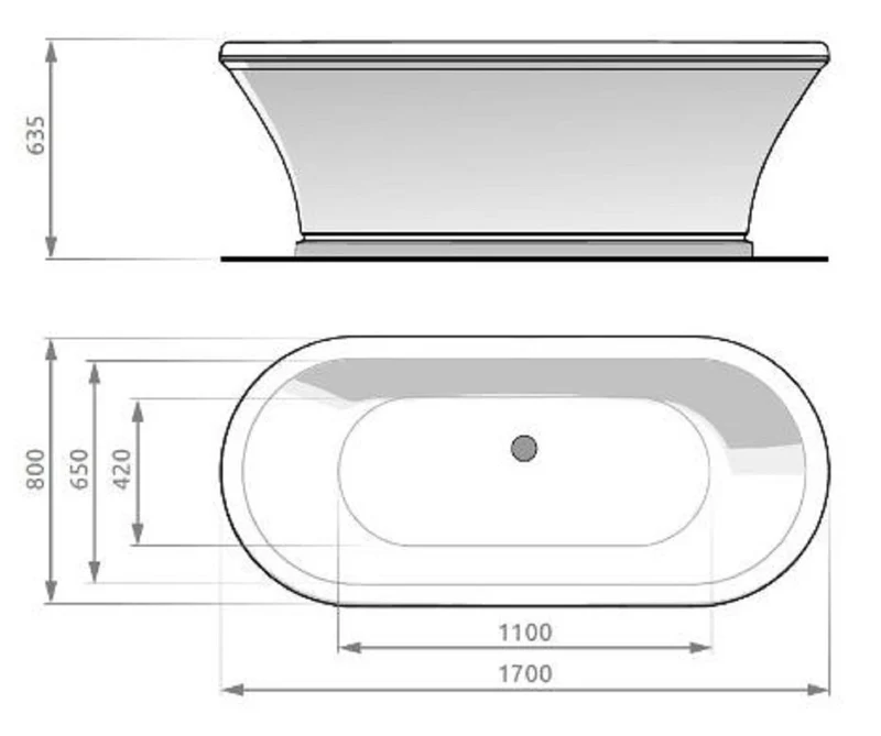 Casa Padrino Jugendstil Badewanne Gelb / Weiß 170 cm - Freistehende Retro Stil Badewanne