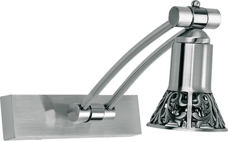Casa Padrino Luxus Barock LED Wandleuchte / Leseleuchte Silber H. 20 cm