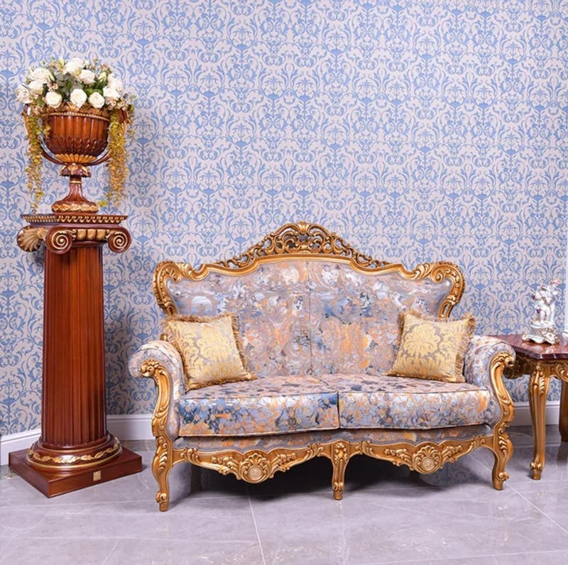 Casa Padrino Luxus Barock Säule Dunkelbraun / Gold H. 120 cm - Barock Möbel - Made in Italy
