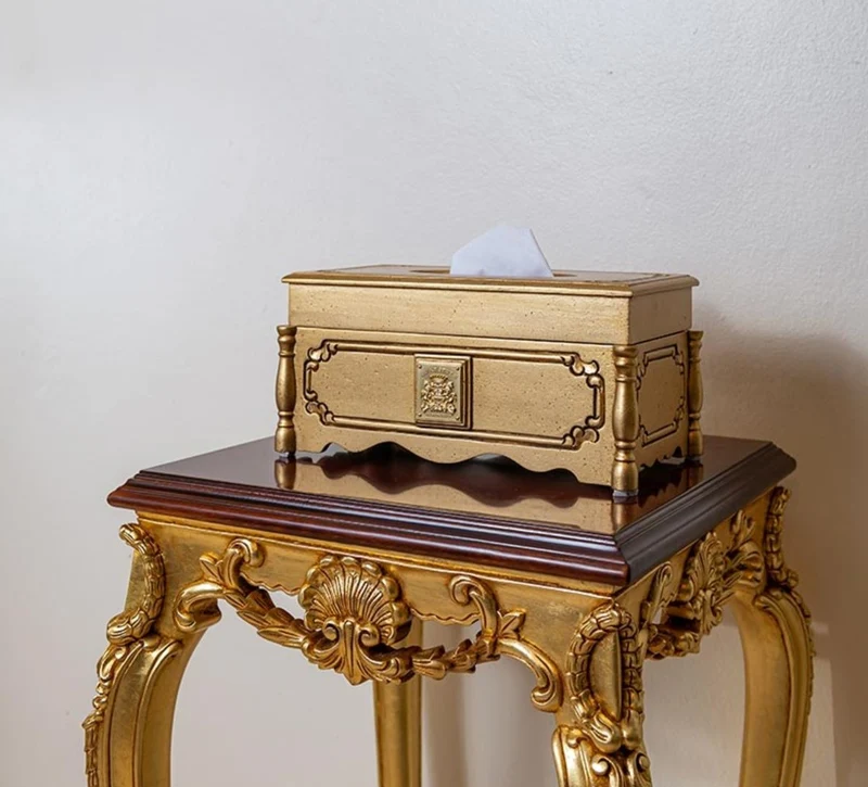 Casa Padrino Luxus Barock Papiertuchbox - Taschentuchbox Gold - Made in Italy