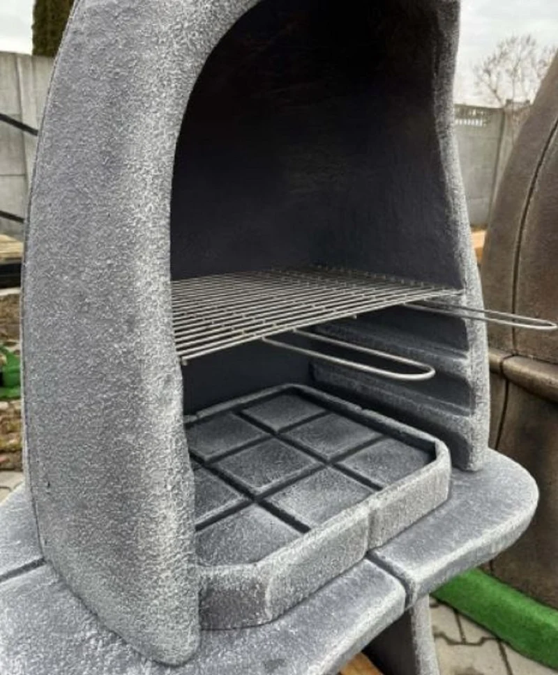 Casa Padrino Luxus Beton Gartengrill Grau 156 x 61 x H. 223 cm