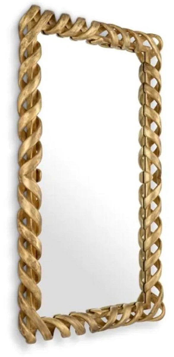 Casa Padrino Luxus Mahagoni Spiegel Antik Gold H. 141 cm