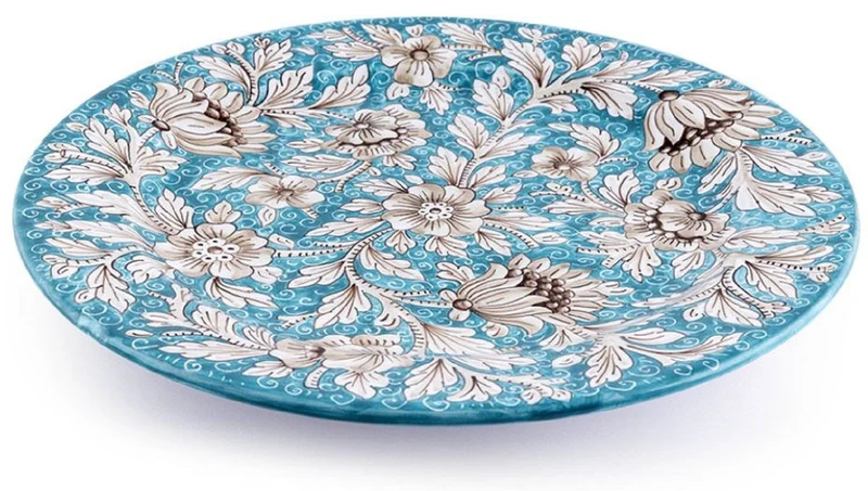 Casa Padrino Luxus Keramik Teller 6er Set Hellblau Ø 32 cm - Made in Italy