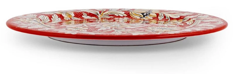 Casa Padrino Luxus Keramik Teller 6er Set Rot Ø 32 cm - Made in Italy