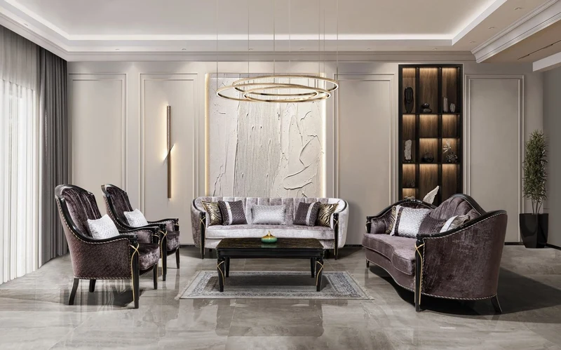 Casa Padrino Luxus Barock Wohnzimmer Sofa Silber / Schwarz / Gold 245 cm