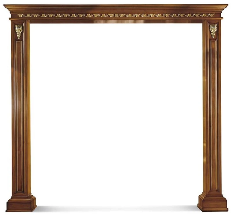 Casa Padrino Luxus Barock Doppel Türrahmen Braun / Gold 271,5 x H. 248 cm - Made in Italy