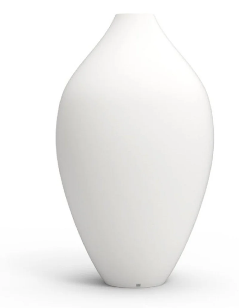 Casa Padrino Luxus Deko Blumentopf Matt Weiß Ø 91 x H. 155 cm - Garten Deko