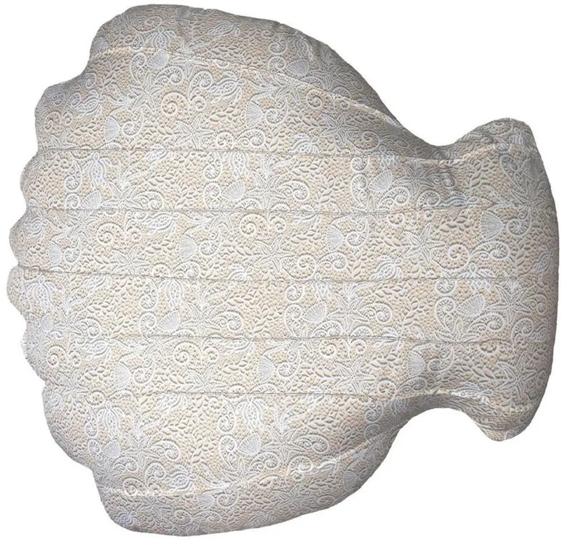 Casa Padrino Luxus Sitzsack Seemuschel Beige / Weiß 150 cm