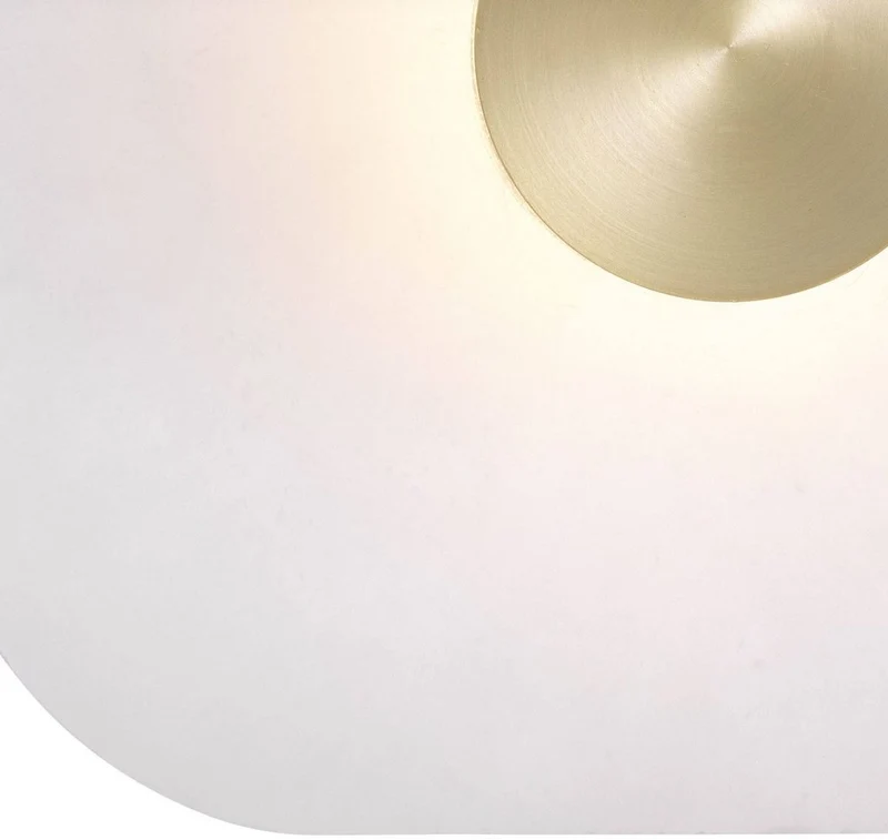 Casa Padrino Luxus LED Wandleuchte Alabaster / Hell Messing 28 x 10 x H. 28 cm
