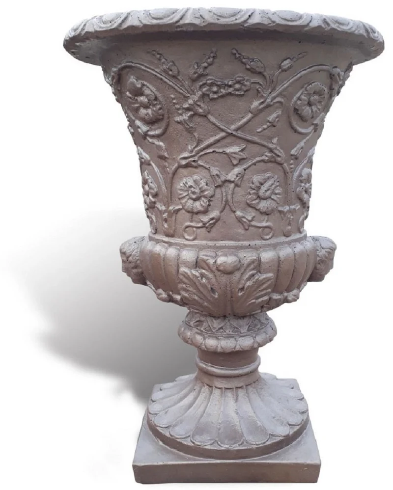 Casa Padrino Luxus Barock Blumentopf Bronze Ø 40 x H. 60 cm - Made in Italy
