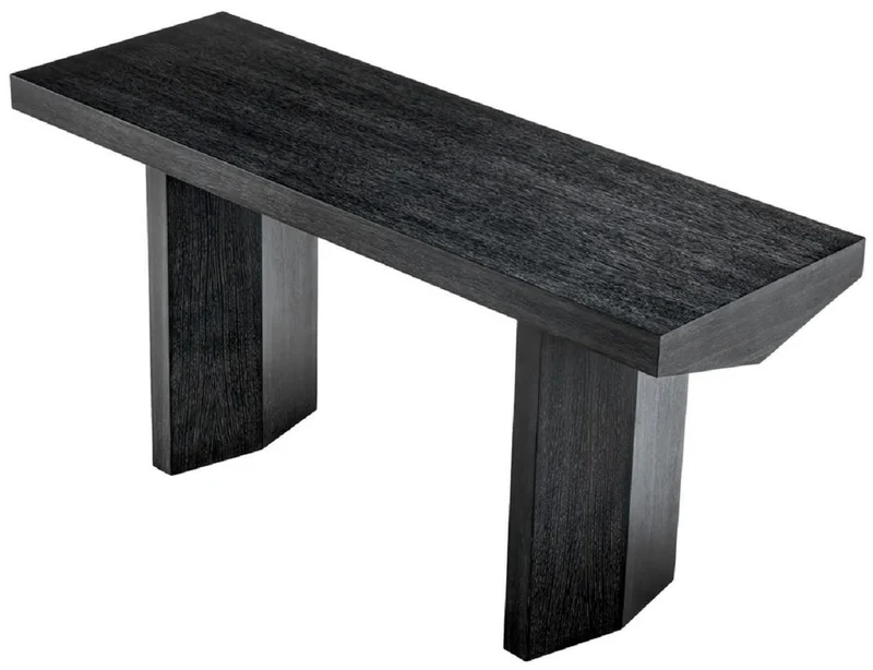 Casa Padrino Luxus Konsole Schwarzgrau 160 x 55,5 x H. 76,5 cm - Rechteckiger Konsolentisch - Wohnzimmer Möbel - Hotel Möbel - Luxus Möbel - Luxus Einrichtung