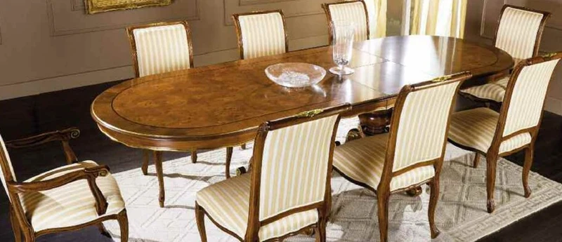 Casa Padrino Luxus Barock Esstisch Braun / Gold - Ovaler ausziehbarer Massivholz Esszimmertisch im Barockstil - Barock Esszimmer Möbel - Luxus Qualität - Made in Italy