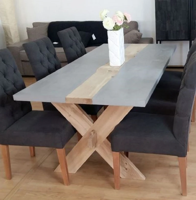 Casa Padrino Landhausstil Esstisch Grau / Naturfarben 240 x 100 x H. 78 cm - Landhausstil Küchentisch - Landhausstil Gartentisch - Landhausstil Esszimmer & Garten Möbel